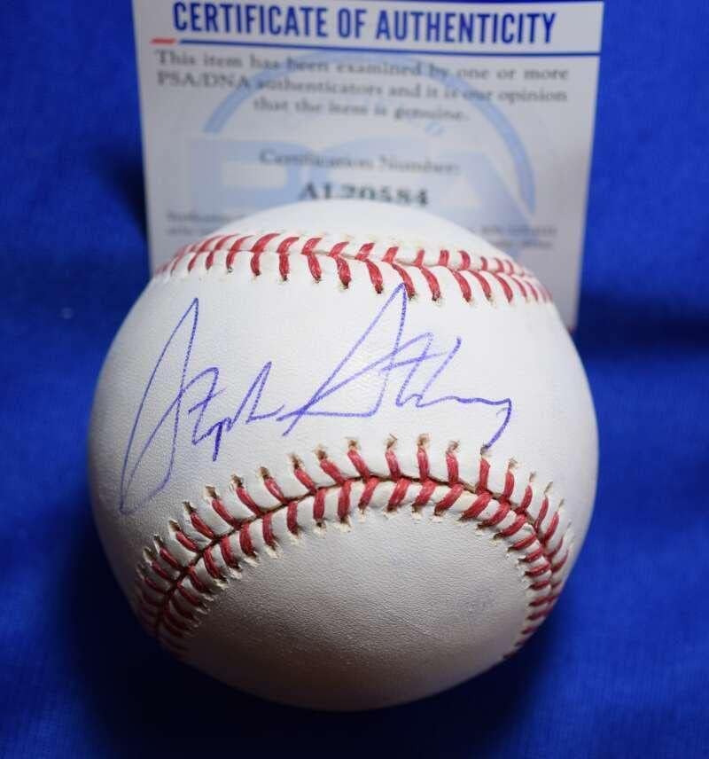 Stephen Strasburg PSA DNS-Coa Autogramot Major League OML Aláírt Baseball - Dedikált Baseball