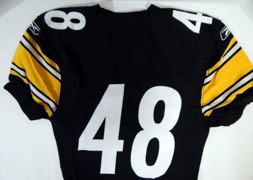 2006 Pittsburgh Steelers 48 Játék Kibocsátott Fekete Jersey 46 DP21192 - Aláíratlan NFL Játék Használt Mezek