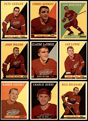 1958-59 Topps Detroit Red Wings Csapatát Meghatározott Detroit Red Wings (Set) EX Vörös Szárnyak