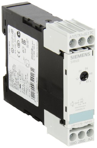 Siemens 3RP1576-1NP30 szilárdtestalapú Idő Relé, Ipari Ház, 22.5 mm, Csavaros Terminál, Csillag-Delta Függvény, 1 NO + 1